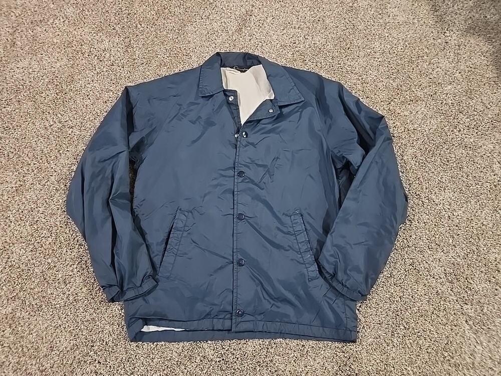 Champion Vtg 60s Running Man Coaches Jacket Mens Sz M/L Outdoor Sports Navy Blue